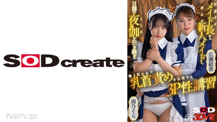 1073DSVR-1159 【VR】From the retiring maid captain to the novice new maid, inheriting daily night service and teaching refined nipple torture 3P sex education. Yukari Hirose Sora Nanano