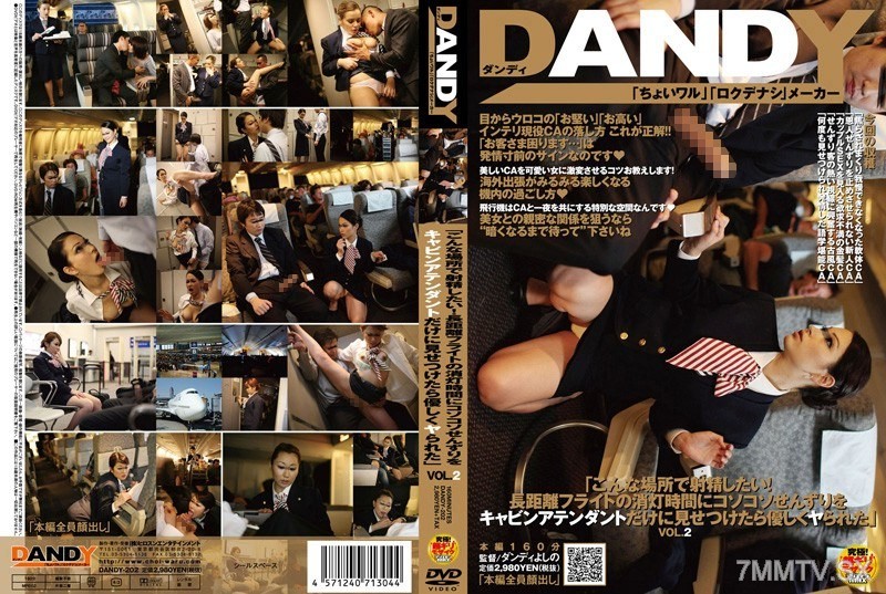DANDY-202 “I want to cum in a place like this! During the lights-out time on a long-haul flight, I furtively jerked off and showed it only to the cabin attendant, then got fucked gently” VOL.2